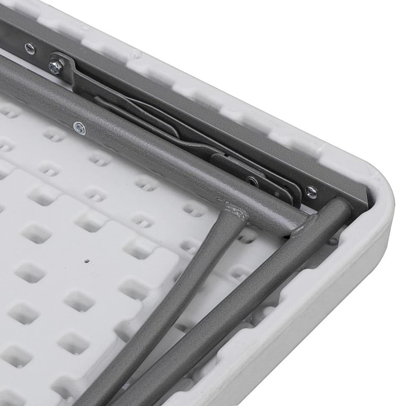 Multipurpose Square Folding Table White For Family Picnic Yard And Garden Easy Storage And Portable 5