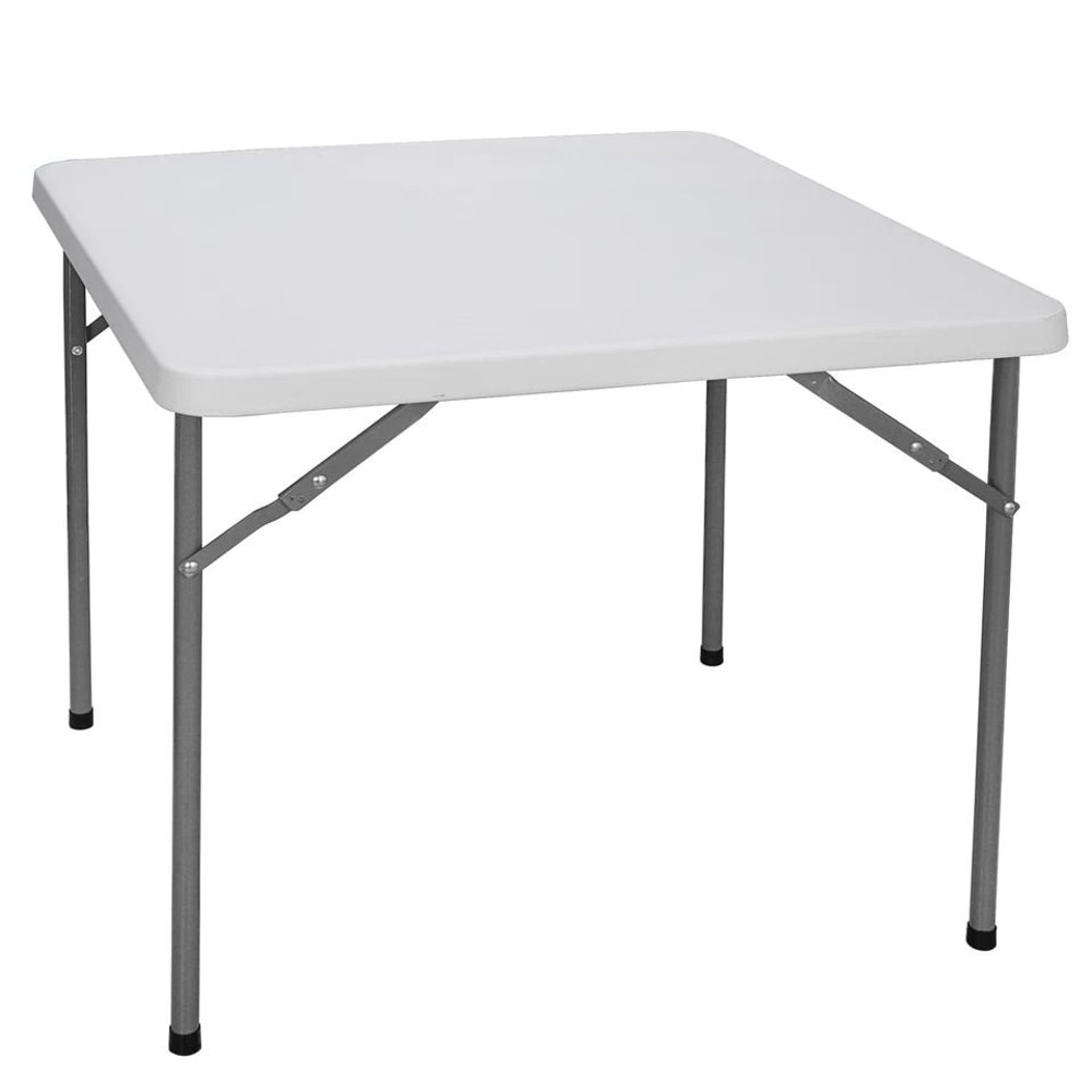 Multipurpose Square Folding Table White For Family Picnic Yard And Garden Easy Storage And Portable 8