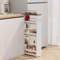 Slim Rolling Cart Tier Utility Storage Cart Narrow Kitchen Cart For Small Spaces 10