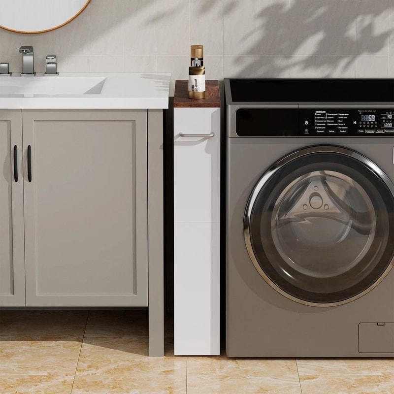 Slim Rolling Cart Tier Utility Storage Cart Narrow Kitchen Cart For Small Spaces 5