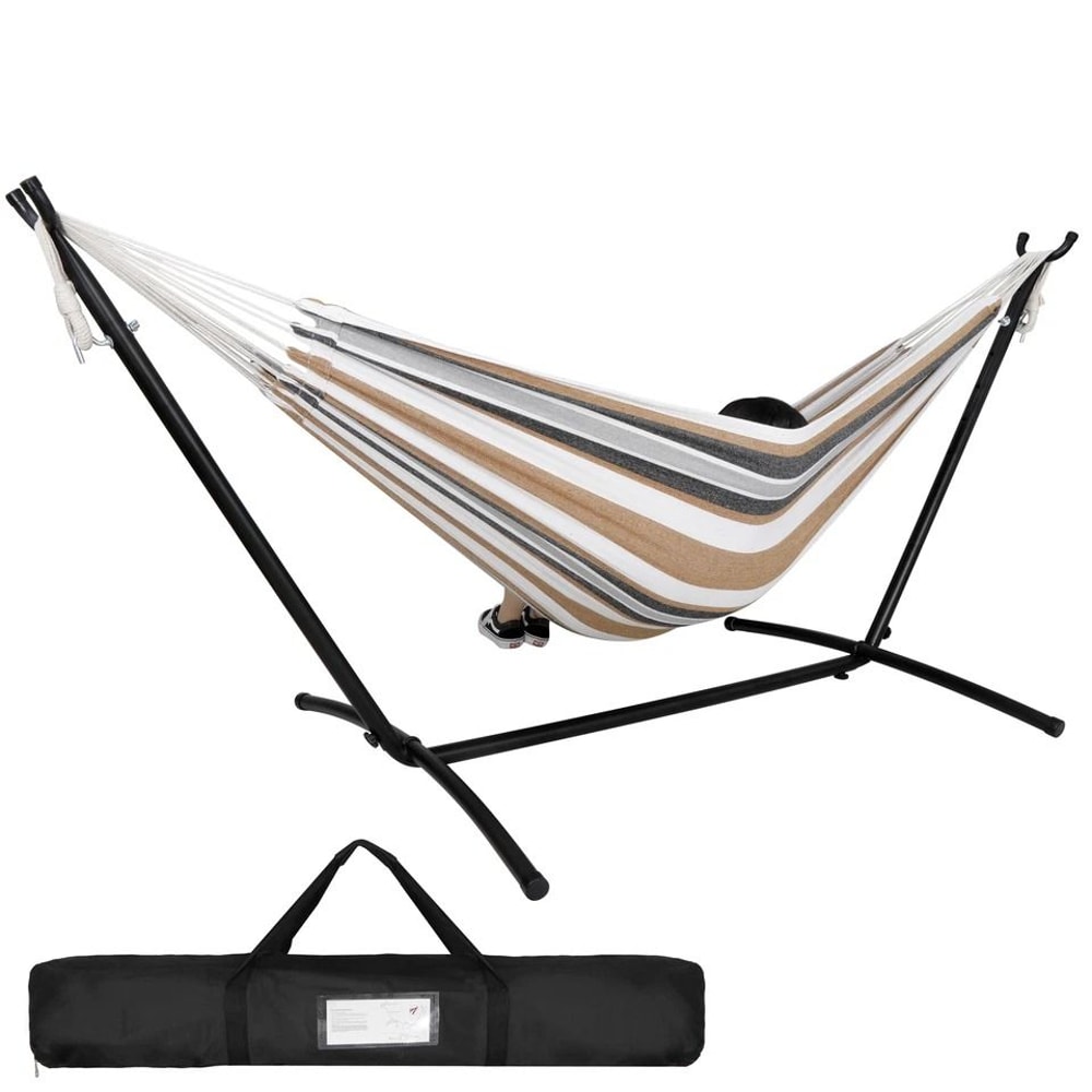 Relax In Style Cozy Hammock Hanging With Stand Comfortable Porch Swing Seat Durable Rope Chair Loun 1