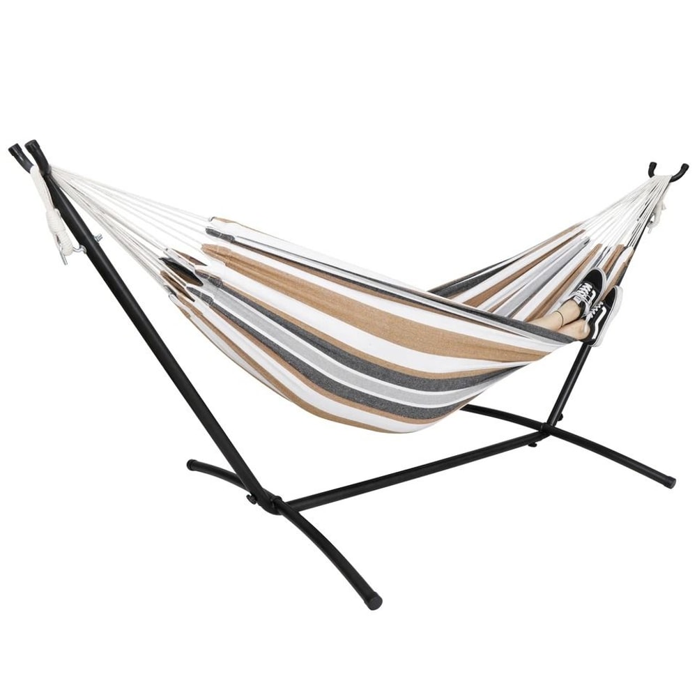 Relax In Style Cozy Hammock Hanging With Stand Comfortable Porch Swing Seat Durable Rope Chair Loun 3