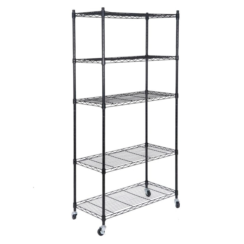Tier Wire Shelves Rack For Kitchen Office Adjustable Storage UnitTier With Wheel Caster For Easy Mo 1