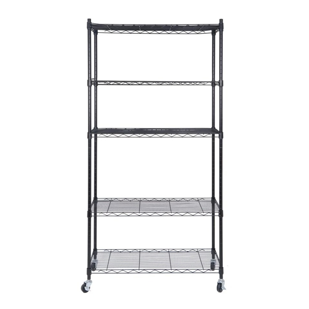Tier Wire Shelves Rack For Kitchen Office Adjustable Storage UnitTier With Wheel Caster For Easy Mo 2