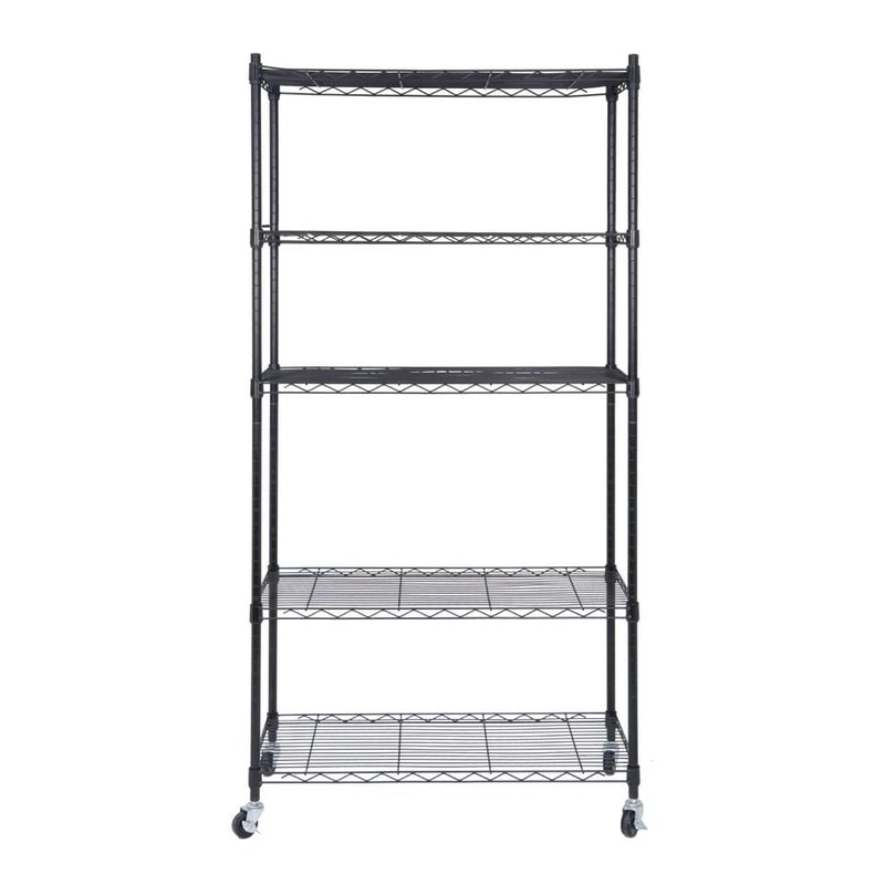 Tier Wire Shelves Rack For Kitchen Office Adjustable Storage UnitTier With Wheel Caster For Easy Mo 2