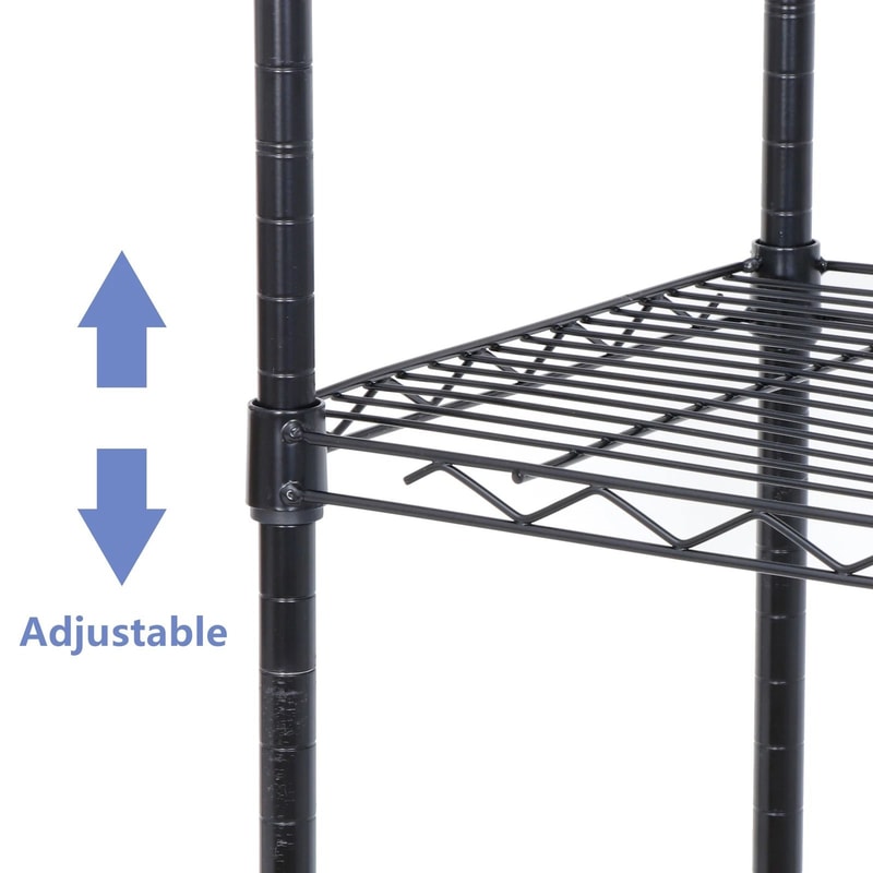 Tier Wire Shelves Rack For Kitchen Office Adjustable Storage UnitTier With Wheel Caster For Easy Mo 9