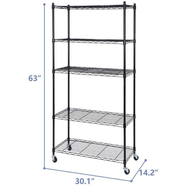 Tier Wire Shelves Rack For Kitchen Office Adjustable Storage UnitTier With Wheel Caster For Easy Mo 8