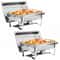 Food Warmer Chafer Chafing Dishes Stainless Steel Durable Foldable Frame Professional Catering Use 0
