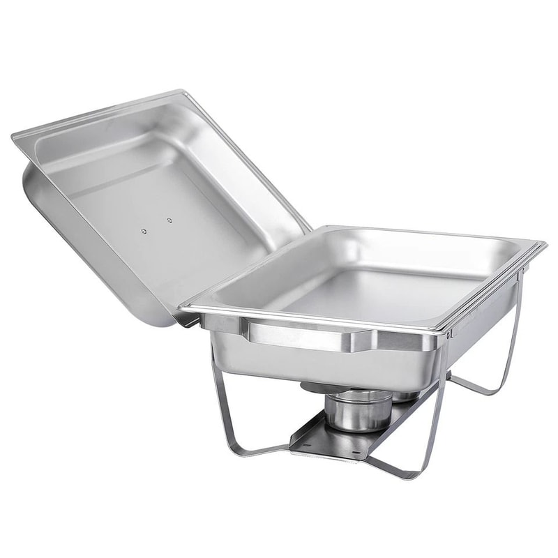 Food Warmer Chafer Chafing Dishes Stainless Steel Durable Foldable Frame Professional Catering Use 7