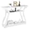 White Modern Console Table Accent Side Table Entryway Sofa Display Table For Home Decor 10