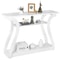 White Modern Console Table Accent Side Table Entryway Sofa Display Table For Home Decor 10