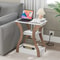 End Table With Charging Station White Side Table For Bedroom Living Room 5