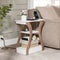 End Table With Charging Station White Side Table For Bedroom Living Room 7