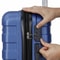 Expandable Blue Hardside Spinner CarryOn Luggage Capacity Wheels For Smooth Rolling Durable ABS She 5