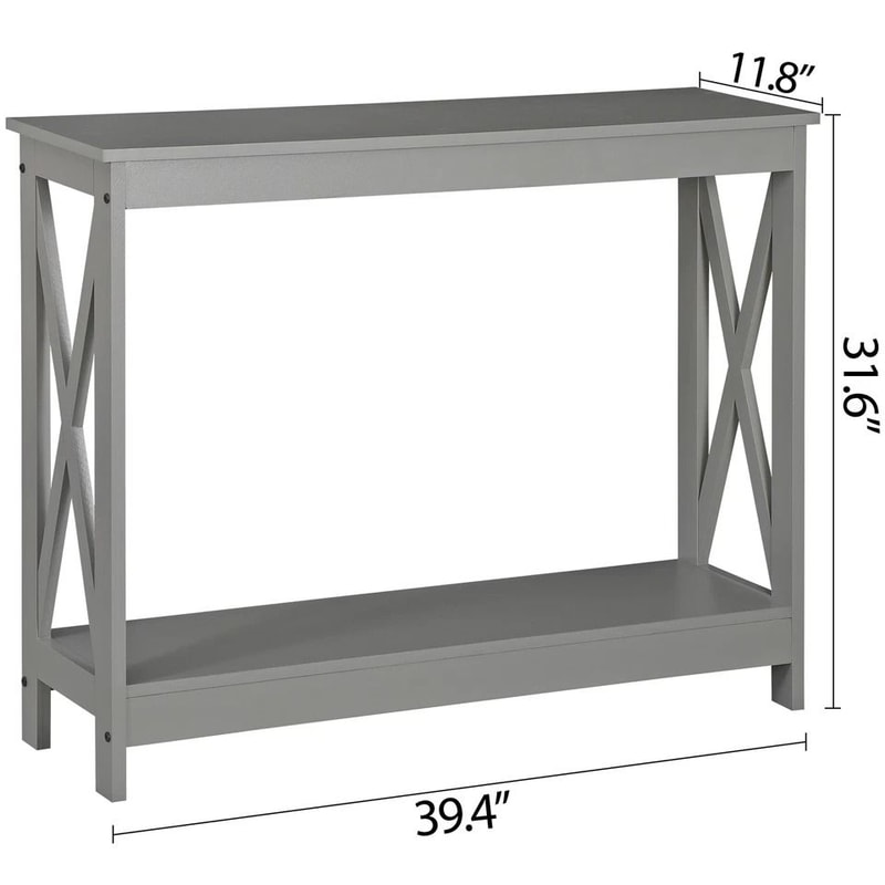 Grey Console Table For Home Entryway Table Modern Sofa Table Display Rustic Decor Versatile Accent 1