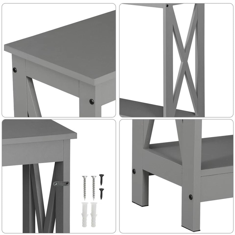 Grey Console Table For Home Entryway Table Modern Sofa Table Display Rustic Decor Versatile Accent 3