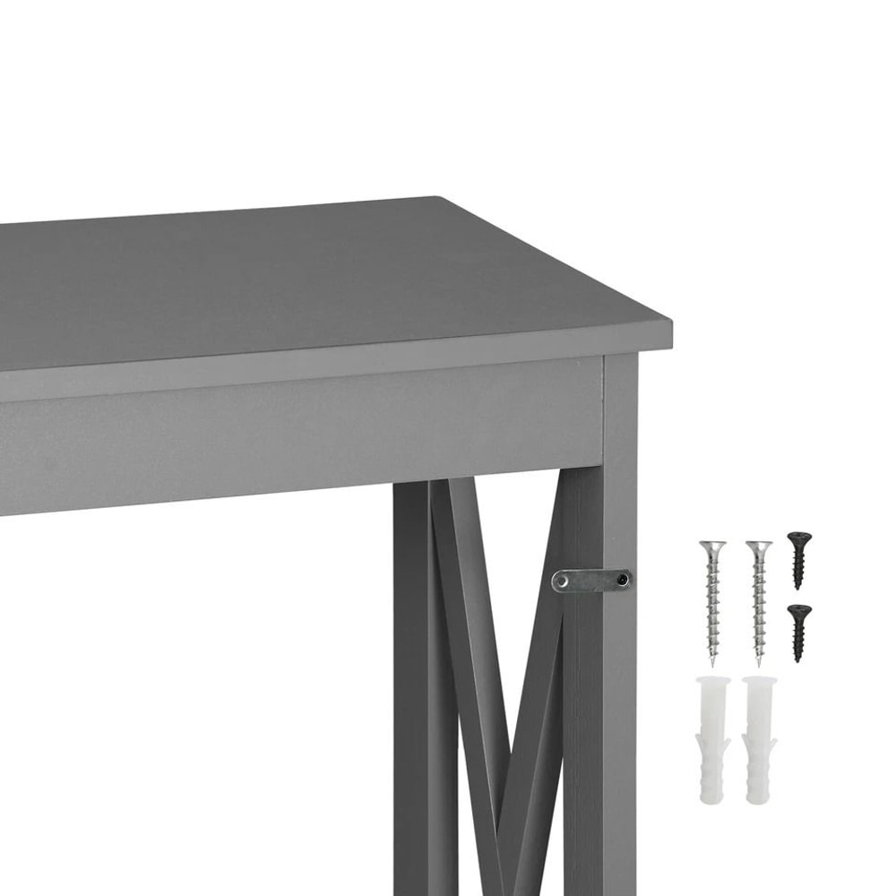 Grey Console Table For Home Entryway Table Modern Sofa Table Display Rustic Decor Versatile Accent 4