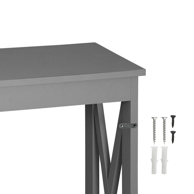 Grey Console Table For Home Entryway Table Modern Sofa Table Display Rustic Decor Versatile Accent 4