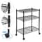 Metal Rack Shelves Shelf Storage Shelving Unit Adjustable Steel Wire Shelf 3Shelf Organization For 0