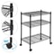 Metal Rack Shelves Shelf Storage Shelving Unit Adjustable Steel Wire Shelf 3Shelf Organization For 0