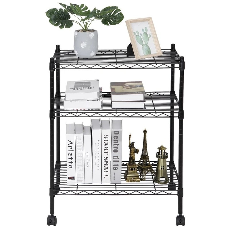 Metal Rack Shelves Shelf Storage Shelving Unit Adjustable Steel Wire Shelf 3Shelf Organization For 3