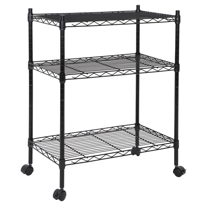 Metal Rack Shelves Shelf Storage Shelving Unit Adjustable Steel Wire Shelf 3Shelf Organization For 11