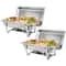 Stainless Steel Chafing Dish Set Full Size Buffet Catering Elegant Mirror Finish Water Pan Food Pan 0