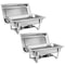 Stainless Steel Chafing Dish Set Full Size Buffet Catering Elegant Mirror Finish Water Pan Food Pan 2
