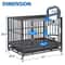 Large Dog Cage With Locks Heavy Duty Dog Crate Indoor Outdoor Removable Tray 1