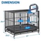 Large Dog Cage With Locks Heavy Duty Dog Crate Indoor Outdoor Removable Tray 1
