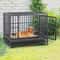 Large Dog Cage With Locks Heavy Duty Dog Crate Indoor Outdoor Removable Tray 5