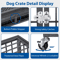 Large Dog Cage With Locks Heavy Duty Dog Crate Indoor Outdoor Removable Tray 16
