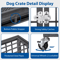 Large Dog Cage With Locks Heavy Duty Dog Crate Indoor Outdoor Removable Tray 16