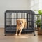 Large Dog Cage With Locks Heavy Duty Dog Crate Indoor Outdoor Removable Tray 7
