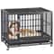 Large Dog Cage With Locks Heavy Duty Dog Crate Indoor Outdoor Removable Tray 8