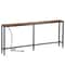 Rustic Brown Narrow Console Table With Charging Station Ideal For Living Room Entryway Or Bedroom 2