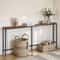 Rustic Brown Narrow Console Table With Charging Station Ideal For Living Room Entryway Or Bedroom 0