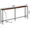 Rustic Brown Narrow Console Table With Charging Station Ideal For Living Room Entryway Or Bedroom 12