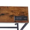 Rustic Brown Narrow Console Table With Charging Station Ideal For Living Room Entryway Or Bedroom 6