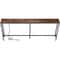 Rustic Brown Narrow Console Table With Charging Station Ideal For Living Room Entryway Or Bedroom 10