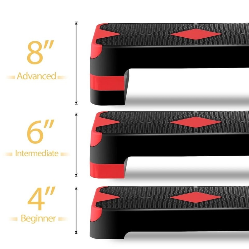 Adjustable Aerobic Stepper Platform Muscle Exercise Stepper With Risers For Home Gym 7