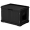Durable Wooden Cat Litter Box Enclosure Black Pet Washroom For Living Room Stylish Cat House With E 11