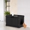 Durable Wooden Cat Litter Box Enclosure Black Pet Washroom For Living Room Stylish Cat House With E 12