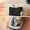 Durable Wooden Cat Litter Box Enclosure Black Pet Washroom For Living Room Stylish Cat House With E 13