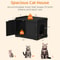 Durable Wooden Cat Litter Box Enclosure Black Pet Washroom For Living Room Stylish Cat House With E 5