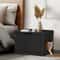 Durable Wooden Cat Litter Box Enclosure Black Pet Washroom For Living Room Stylish Cat House With E 8