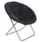 Soft Saucer Moon Chair Cozy Seat Stool With Metal Frame Folding Black Chair For Living Room Dorm An 11