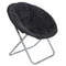 Soft Saucer Moon Chair Cozy Seat Stool With Metal Frame Folding Black Chair For Living Room Dorm An 11