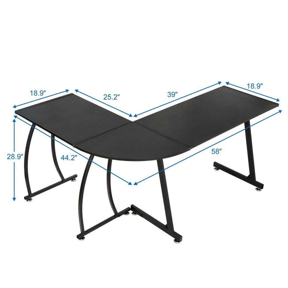 LShaped Corner Desk Computer Game Office Durable Laptop Workstation Study Desk For Home Office Setu 1