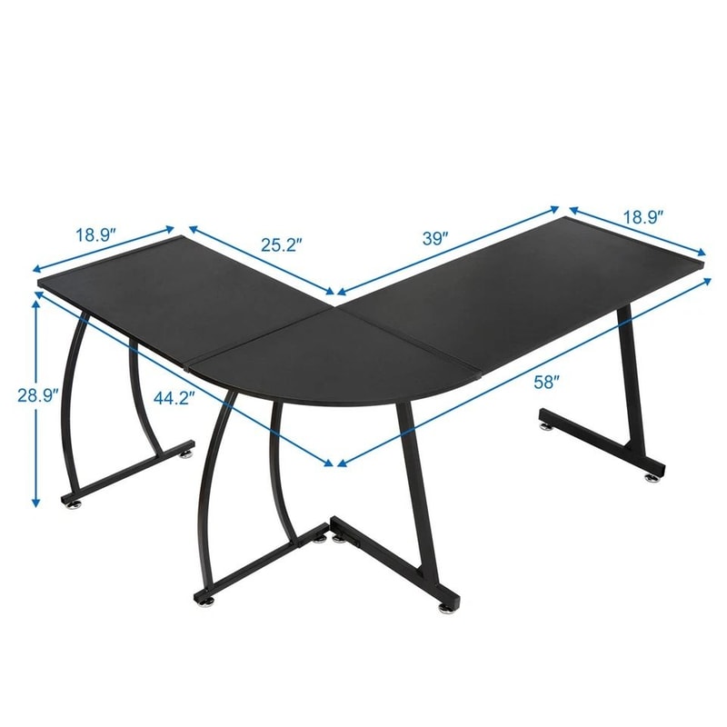 LShaped Corner Desk Computer Game Office Durable Laptop Workstation Study Desk For Home Office Setu 1